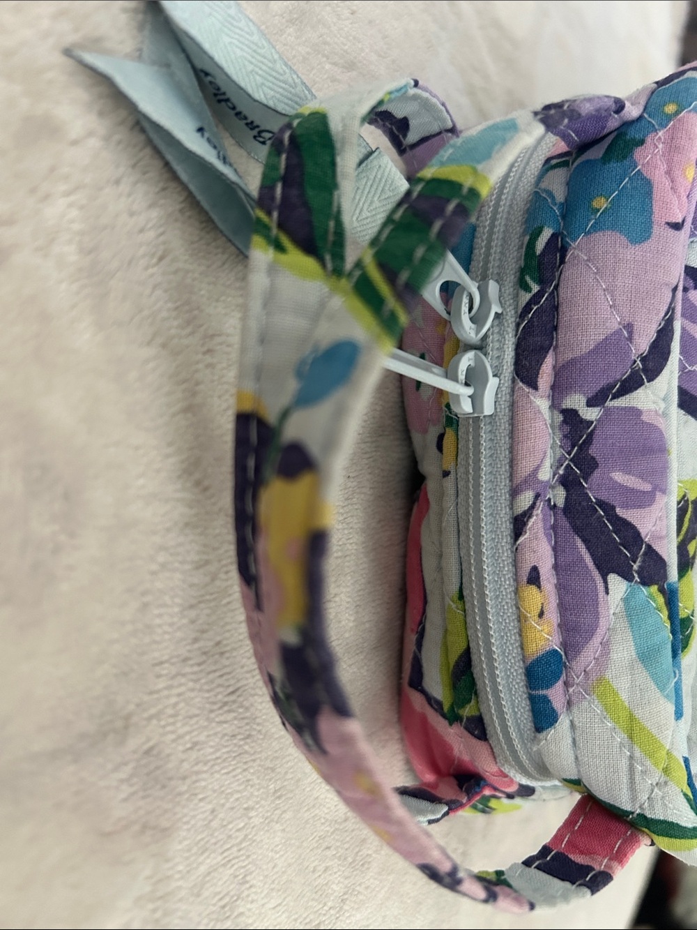 Vera Bradley Quilted Floral Lunch Tote in Purple, Pink, Blue & Green - Picture 5 of 9
